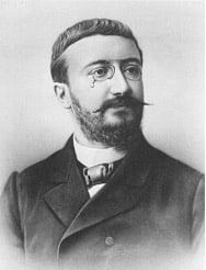 Oude portret foto van Alfred Binet