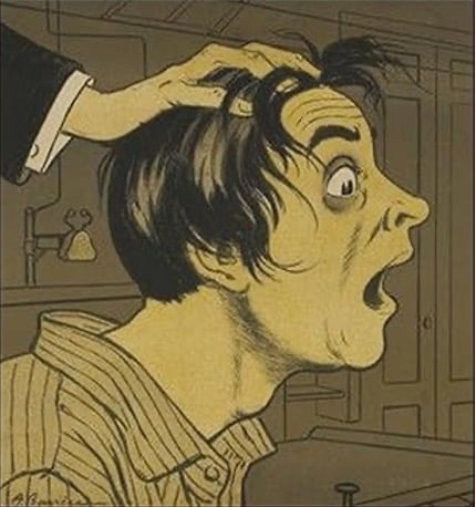 Hallucinaties afbeelding afbeelding van schrikhypnose in populaire cultuur