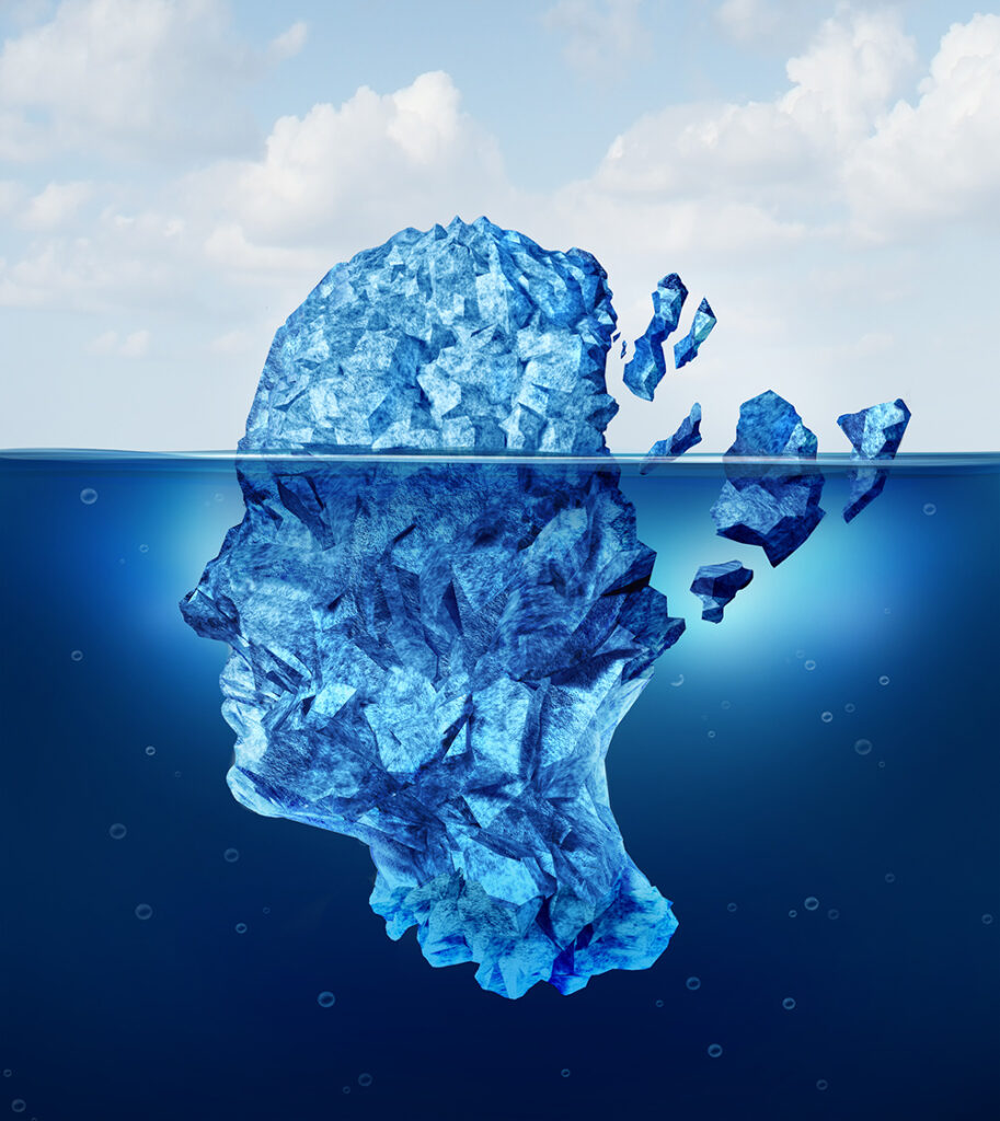 visual head as an iceberg