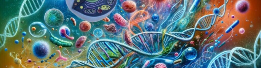 Visualisatie van Hypnocell met tekeningen van cellen en DNA