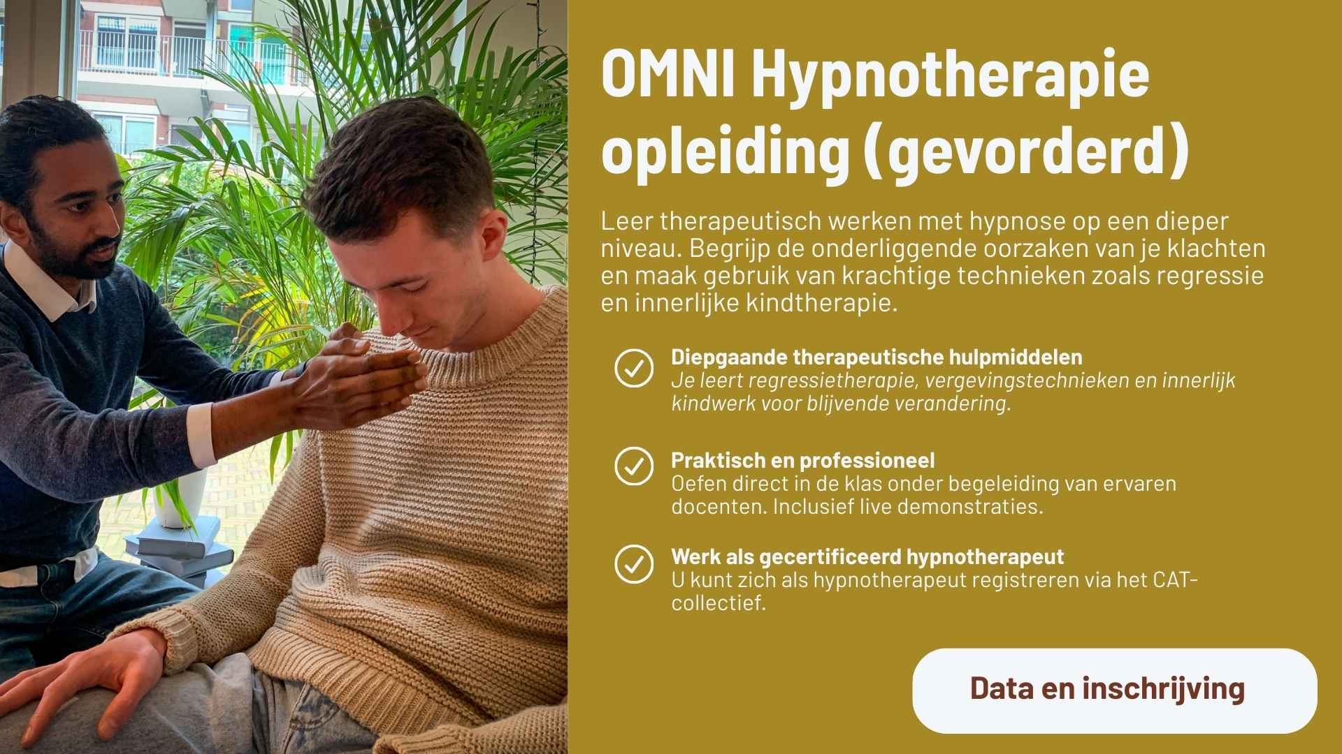 OMNI hypnotherapie opleiding inschrijven