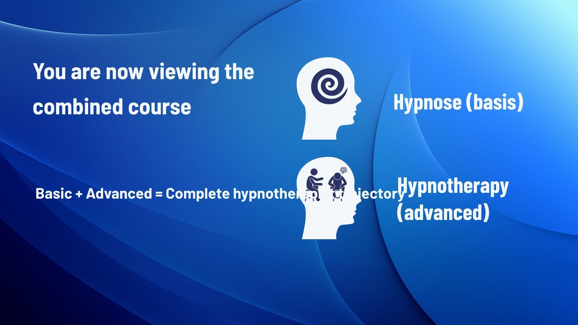 Combined training in hypnosis and hypnotherapy