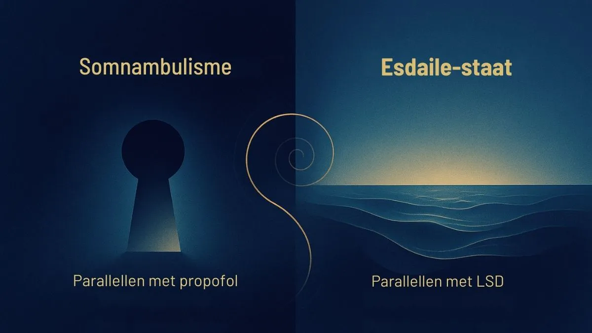 Somnambulisme en Esdaile staat parallelle met propofol en LSD