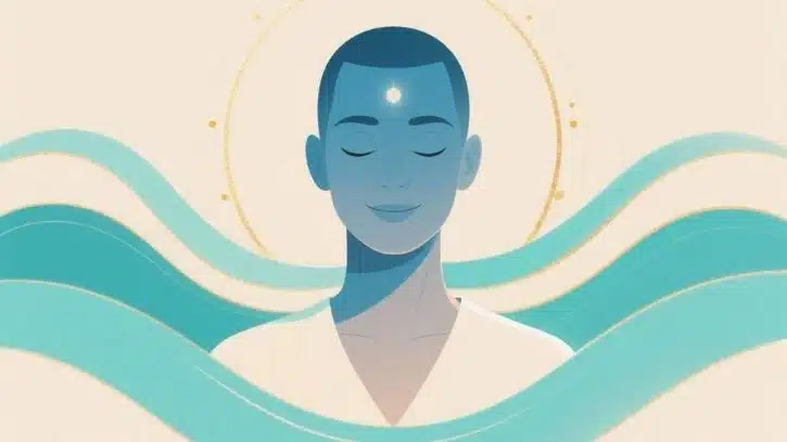 Visualisatie van zintuiglijke prikkels die samenkomen in focus en rust – symbool voor neurodiversiteit en hypnose.