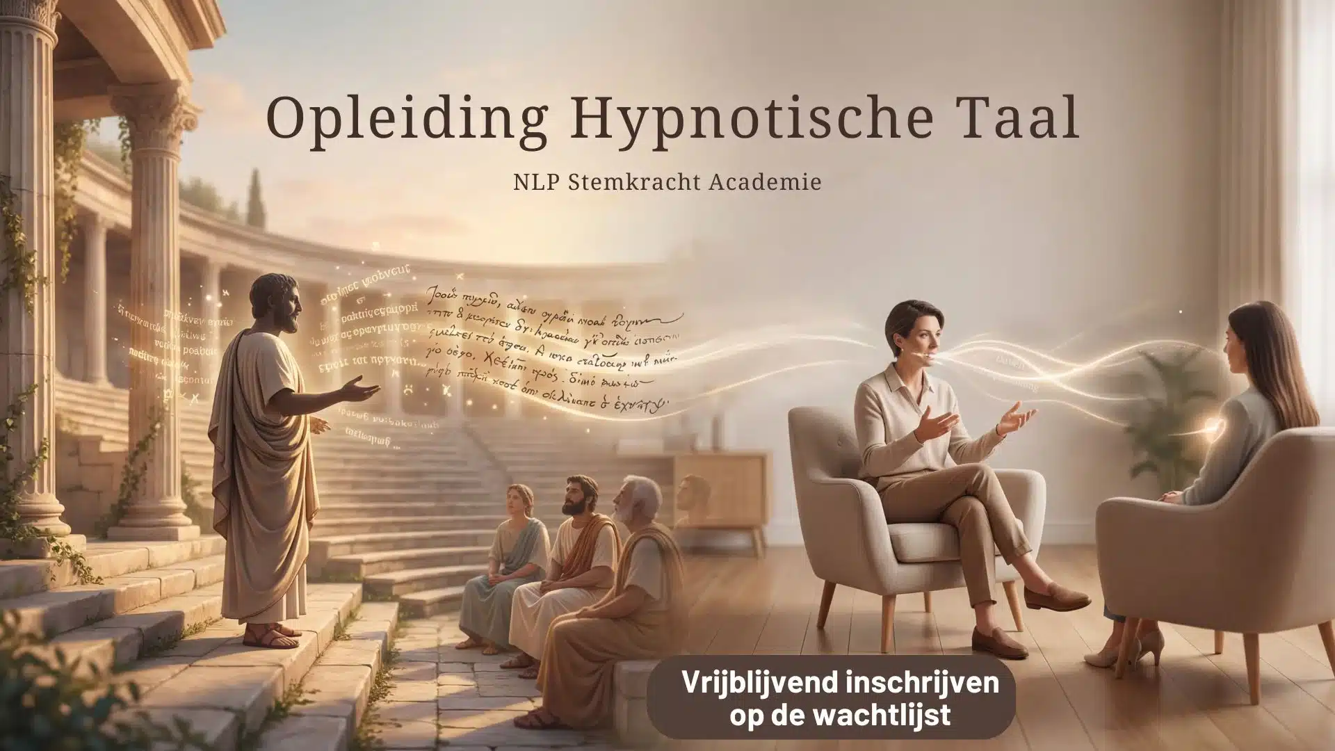 Opleiding hypnotische taal van retorica tot heden in de afbeelding