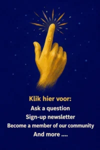 Visual with hand click here to ask a question