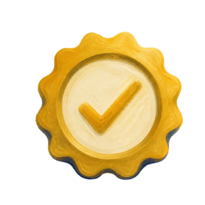 Checkmark van goud